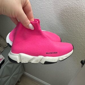 Balenciaga Kids Vibrant Pink Sock Sneakers